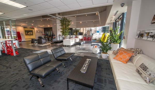 office chairs and table showroom