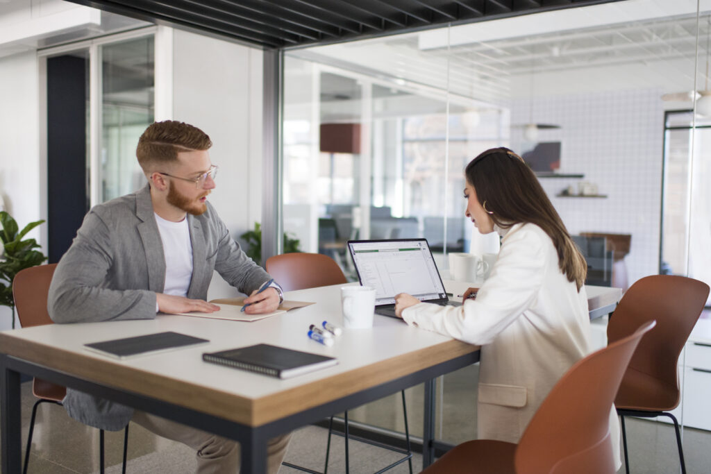 employees in a collaborative workspace